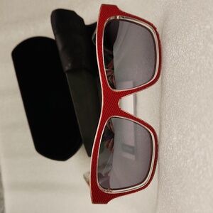 Brand New Diesel Red Denim Mens Sunglasses  Red on Clear frame